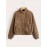 Zip Up Solid Teddy Jacket, Casual Simple Winter Warm Outerwear, Women's Clothing