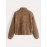 Zip Up Solid Teddy Jacket, Casual Simple Winter Warm Outerwear, Women's Clothing