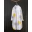Allover Print Button Front Blouse, Casual Long Sleeve Thigh Length Blouse For Spring & Fall, Women's Clothing