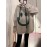 Smile Face Pattern Hooded Knitted Sweater, Casual Drawstring Long Sleeve Oversized Sweater, Women's Clothing